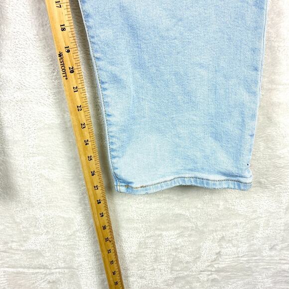 Levis Ribcage Straight Ankle Jeans Womens 30 Whiskered Baggy Grunge Button Fly - Picture 6 of 11